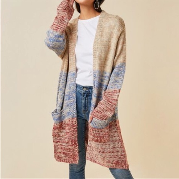 Multiyarn Cardigan with Front Pockets - Picture 4 of 8